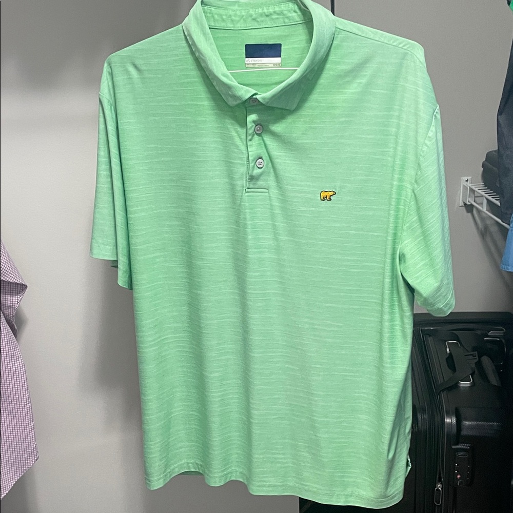 Mint Green Polo Shirt with Embroidered Logo